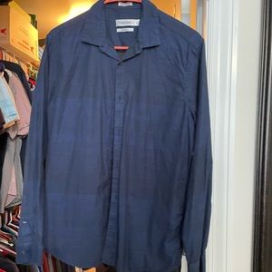 Calvin Klein Navy Button Down